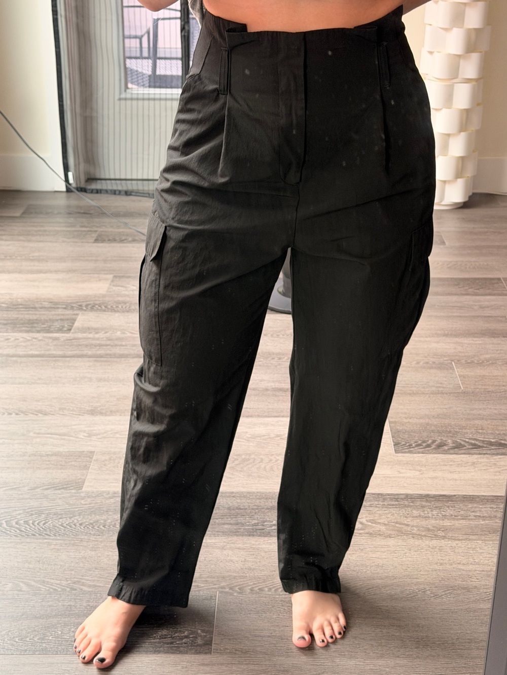 Zara Black Cargo Jogger Pants
